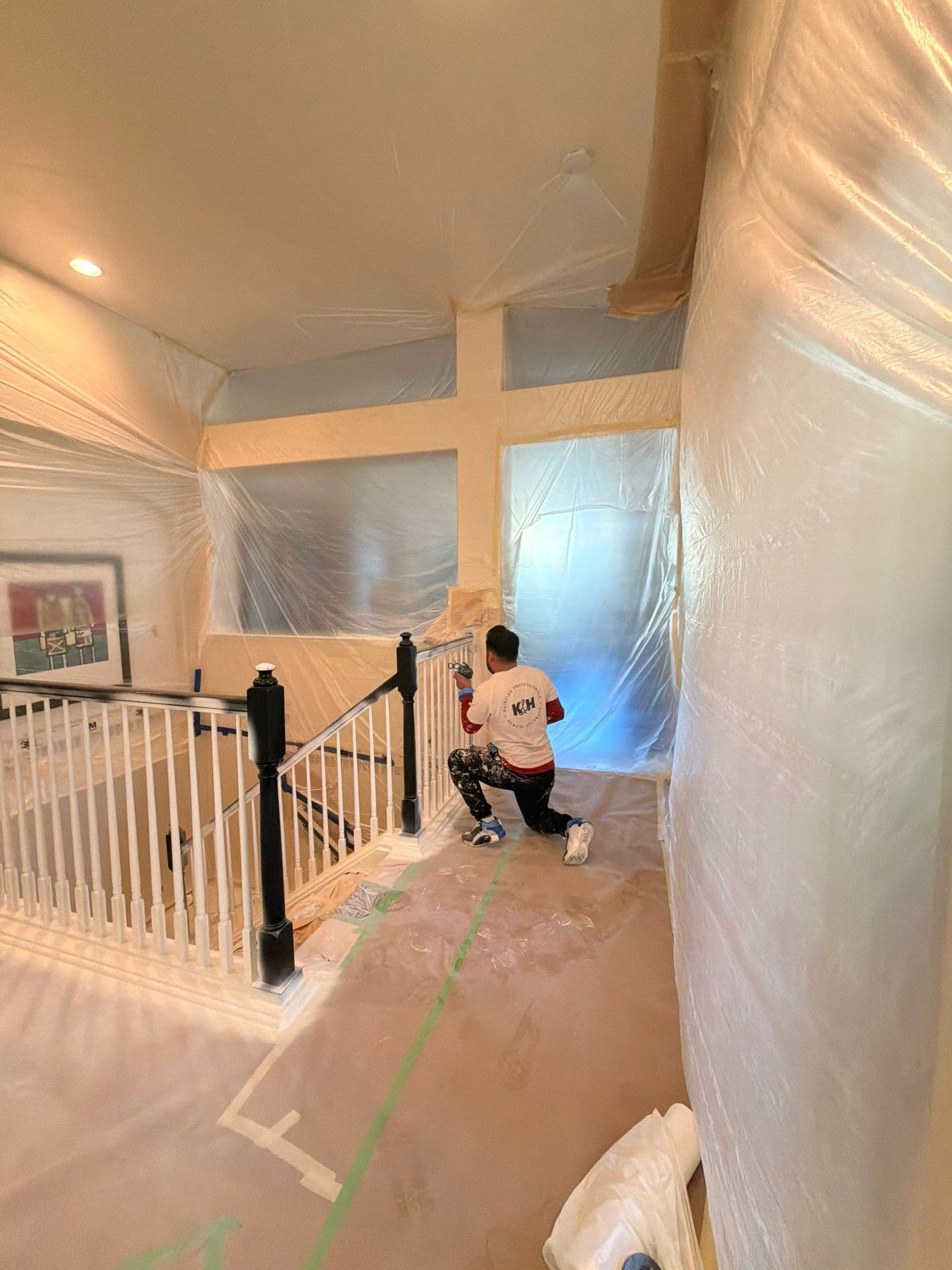 Interior painting before and after Arvada, CO